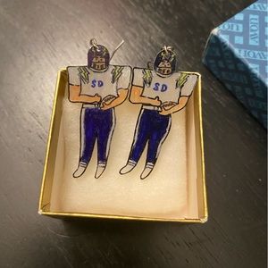 Vintage Handmade San Diego (Los Angeles) Chargers Earrings